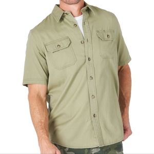 Wrangler Olive Green Short Sleeve Shirt~Men's Size L - NWT